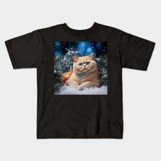 Orange British Shorthair Cat Kids T-Shirt